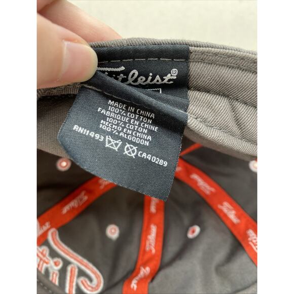 Titleist New Era Hat Golf Athleisure Cap Casual Adjustable Strap Orange & Gray - Picture 7 of 8